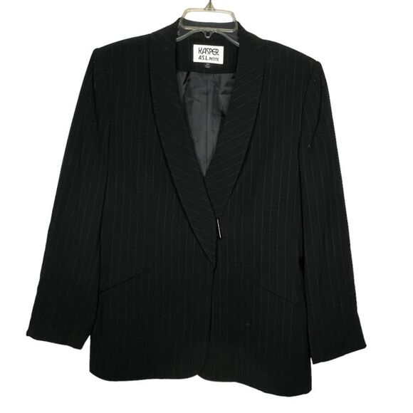 Vintage Kasper ASL Petite Pinstripe Blazer‎ - Picture 1 of 7